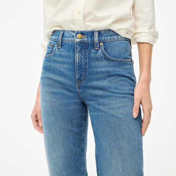 Crew Factory Wide-leg full-length jean in all-day stretch 30 - Picture 2 of 3